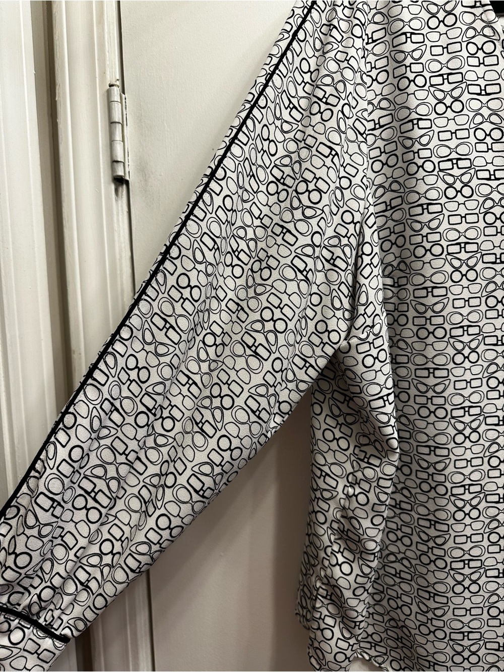 Eloquii White Blouse with Eyeglasses Print - Picture 3 of 5
